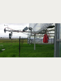 Figure 2. Crop canopy sensors — an active optical sensor, thermal imaging camera and near infra-red camera with RTK-GPS receiver, are being use to assess crop water stress for irrigation requirement. Image - Armin Werner.