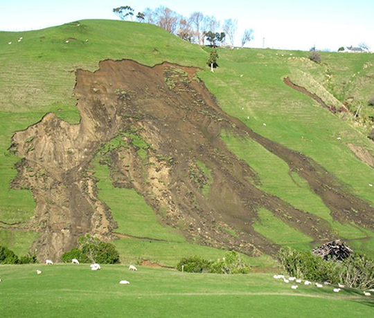 Hill erosion.
