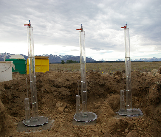 Soil sampling at Pukaki. Image: malcolm McLeod